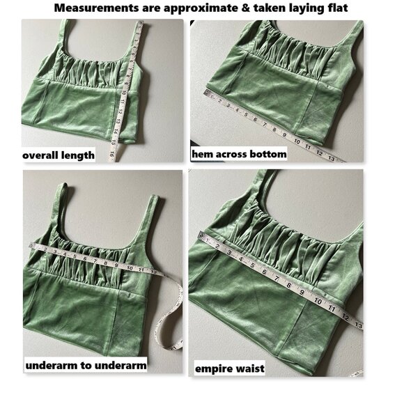 Verge Girl Mid 90's Velvet Ruched Top Sz XS - Picture 5 of 9